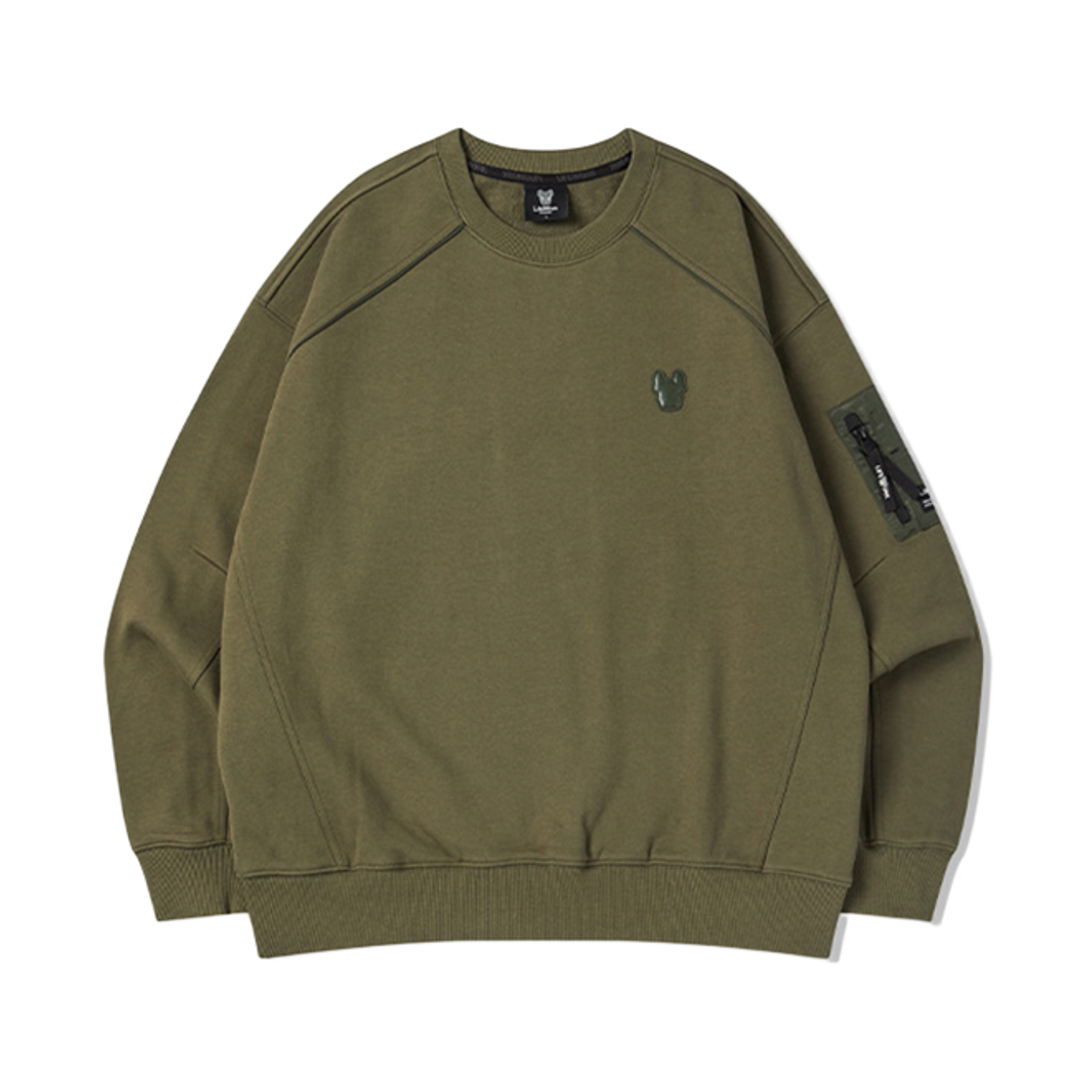 LW243MT351 Lifework Woven Color-Blocked Oversized Sweatshirt_LW243MT351