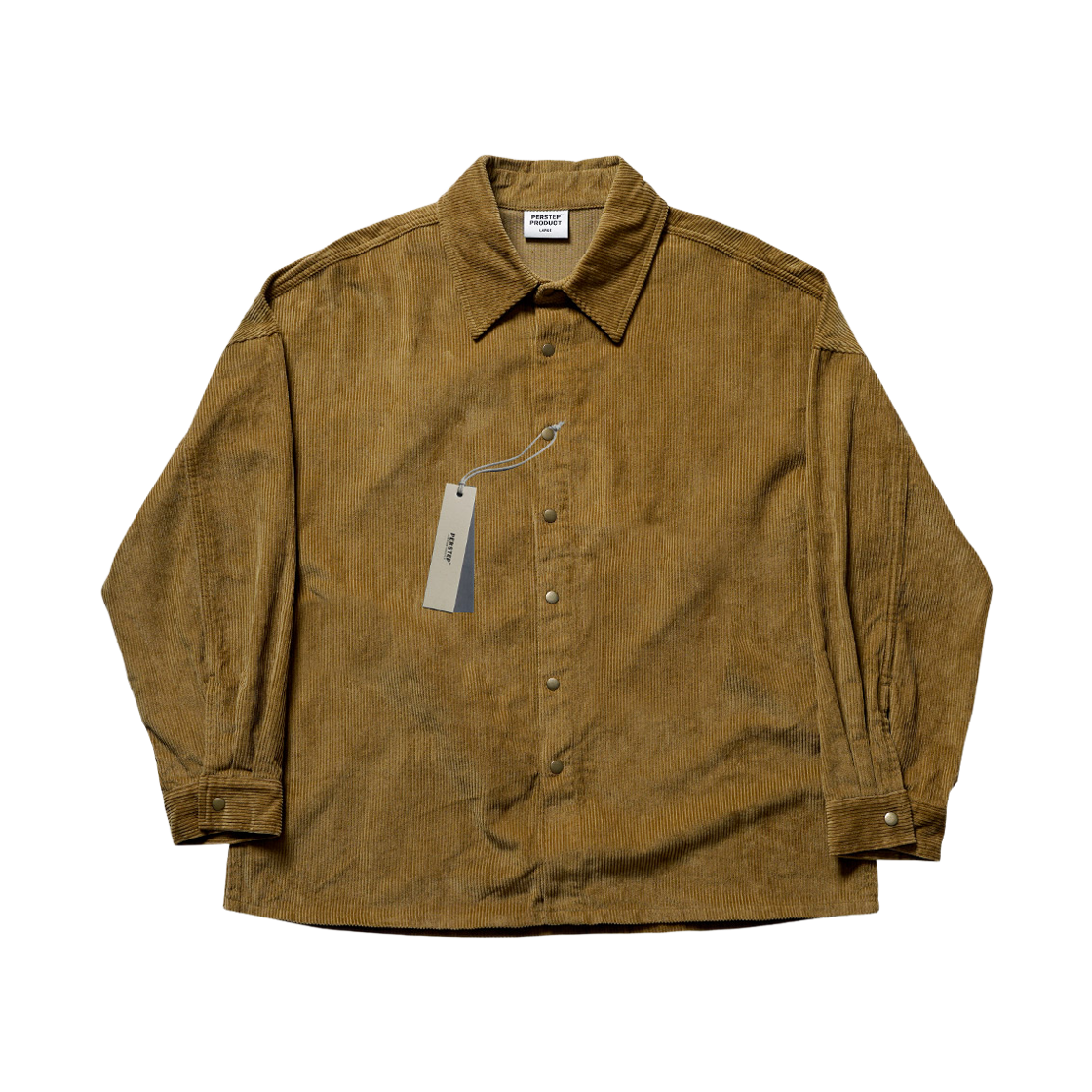 SMLS4651_Beige_292 PERSTEP Corduroy Over Fit Button Shirt Beige SMLS4651