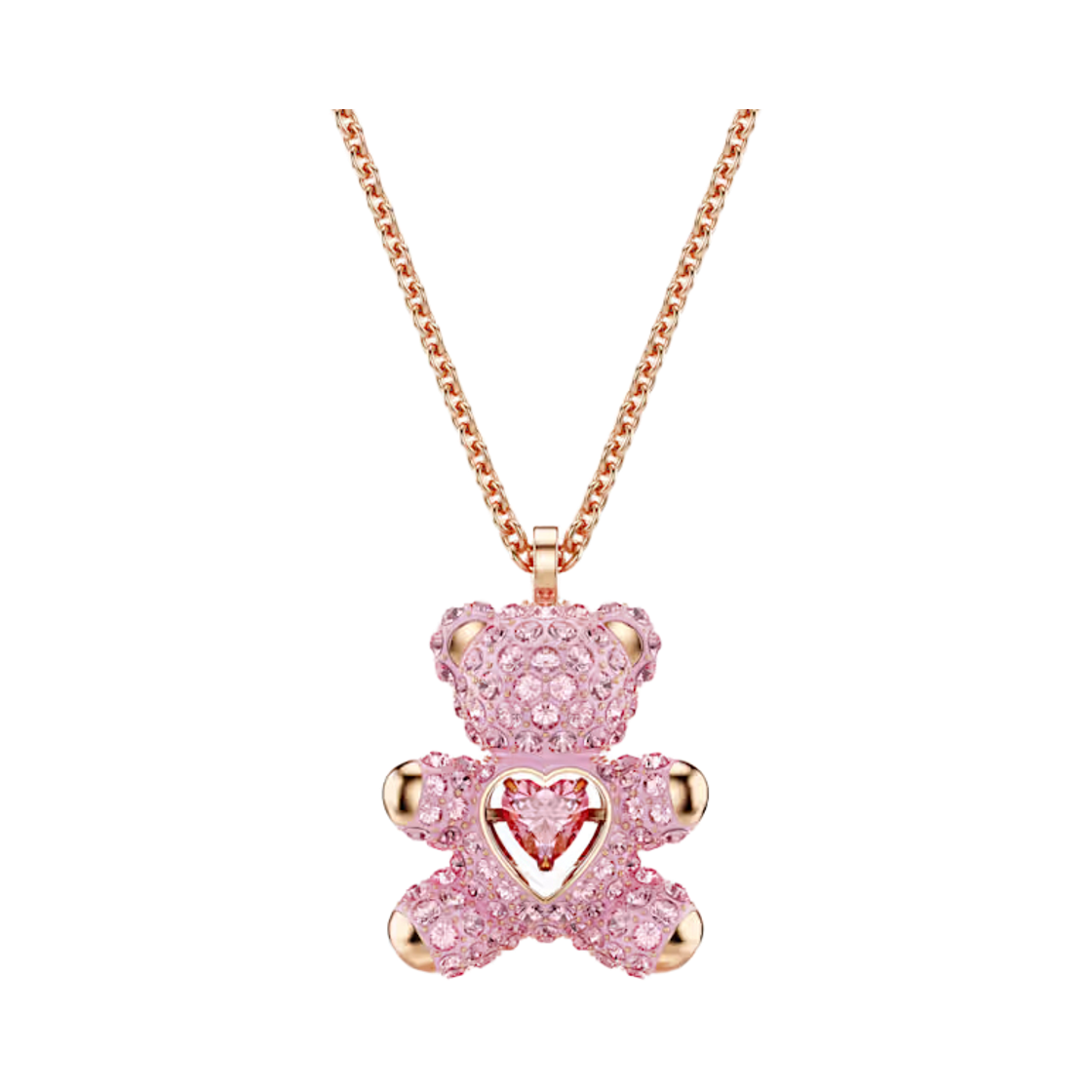 [20% 쿠폰] (W) 스와로브스키 테디 펜던트 베어 핑크 로즈 골드 플래팅([20% 쿠폰] (W) Swarovski Teddy Pendant Bear Pink Rose Gold Plated) - 2