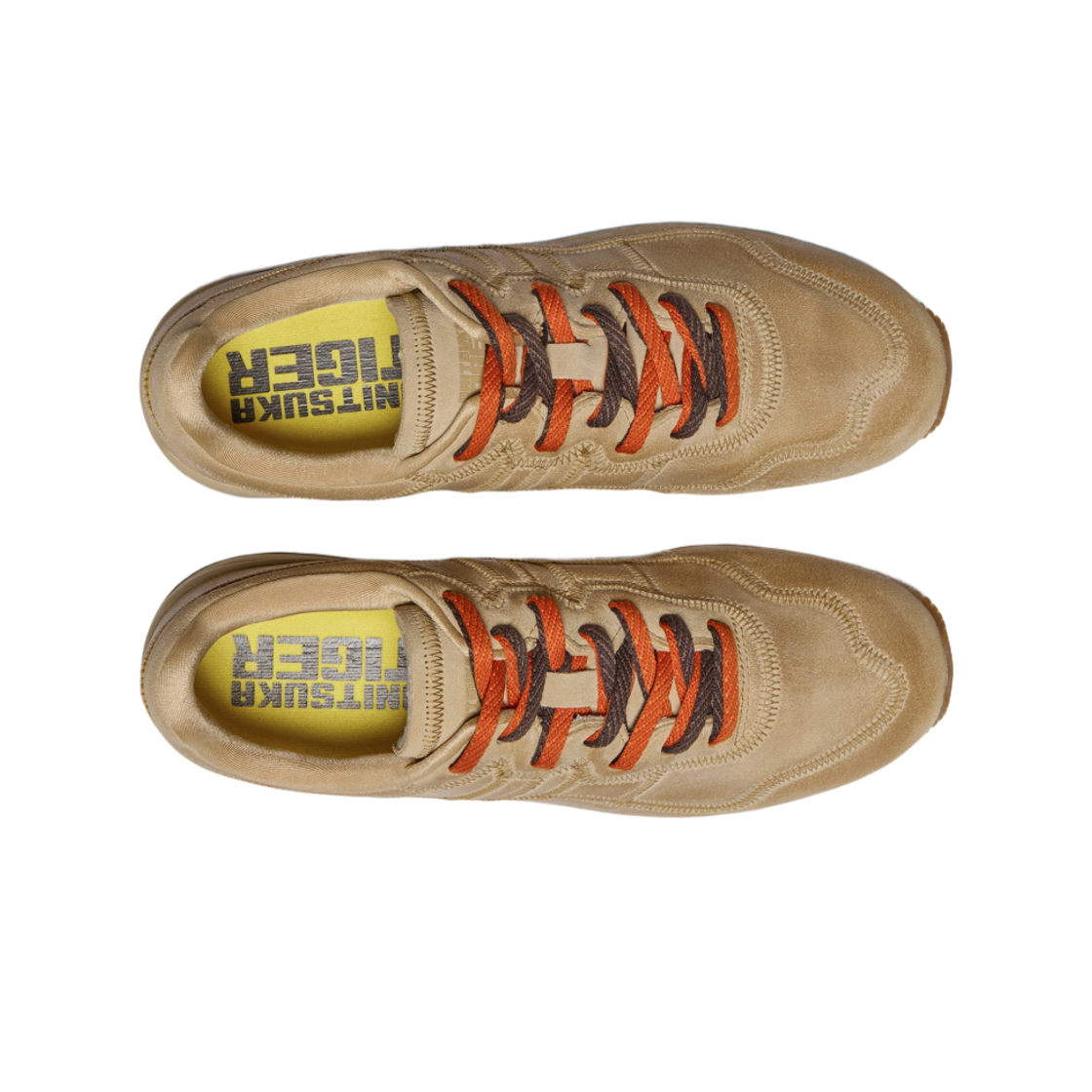 오니츠카 타이거 타이거 앨라이 스티치 카멜 베이지 바이브런트 옐로우(Onitsuka Tiger Tiger Ally Stitch Camel Beige Vibrant Yellow) - 2