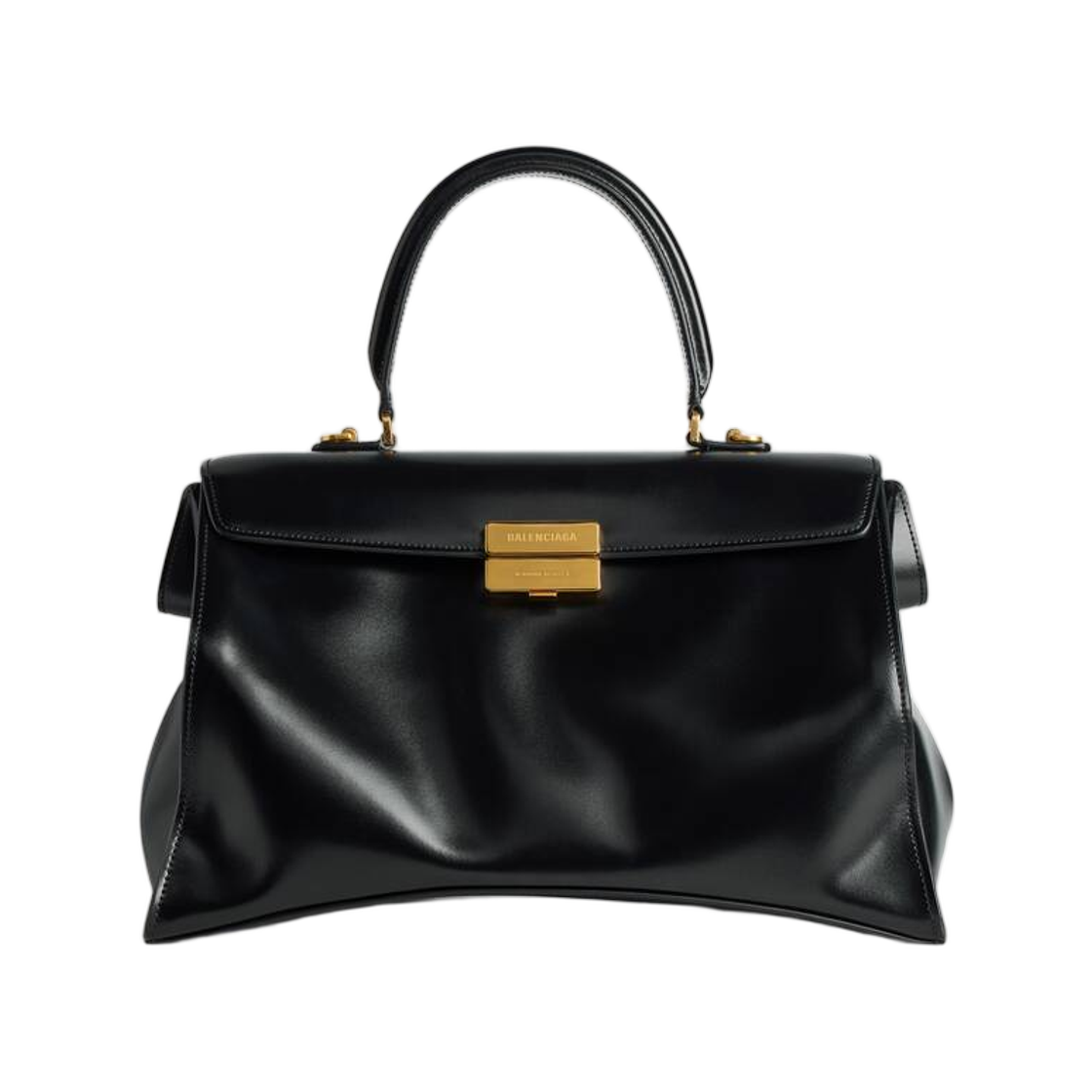 A007II2ACT21000 Balenciaga Hourglass Avenue Top Handle Bag Medium Black
