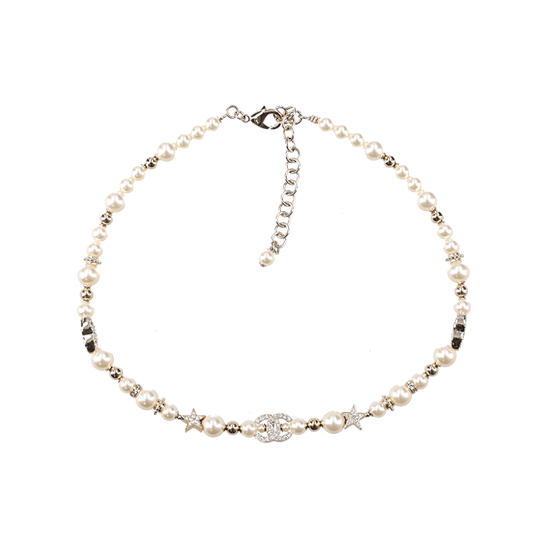 IT7SV4SADW8Q Chanel Choker Necklace in White Gold & Pearl