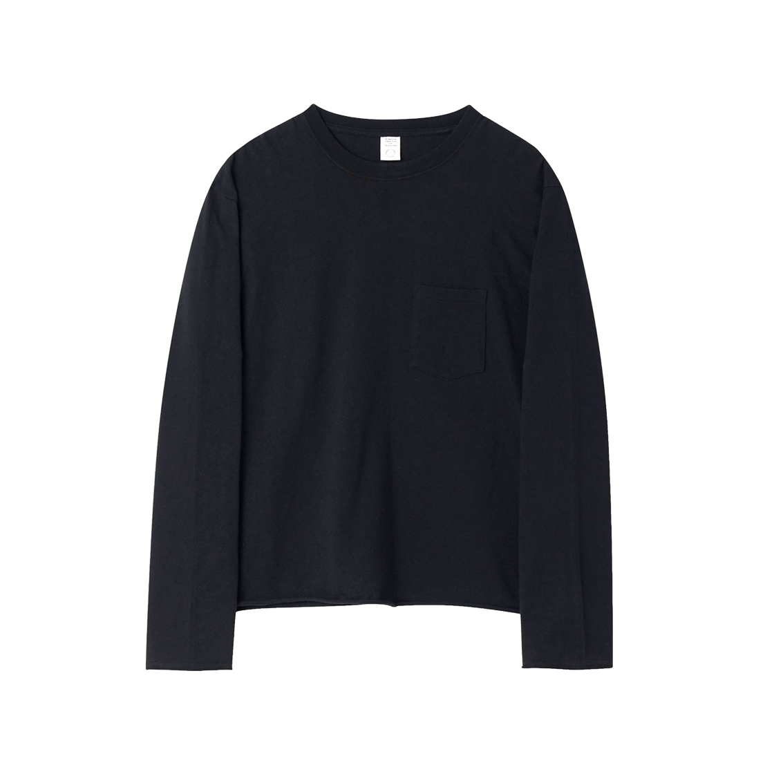 NCH26A-CT03BK CHOWOO Raw Cut One Pocket Long Sleeve Black