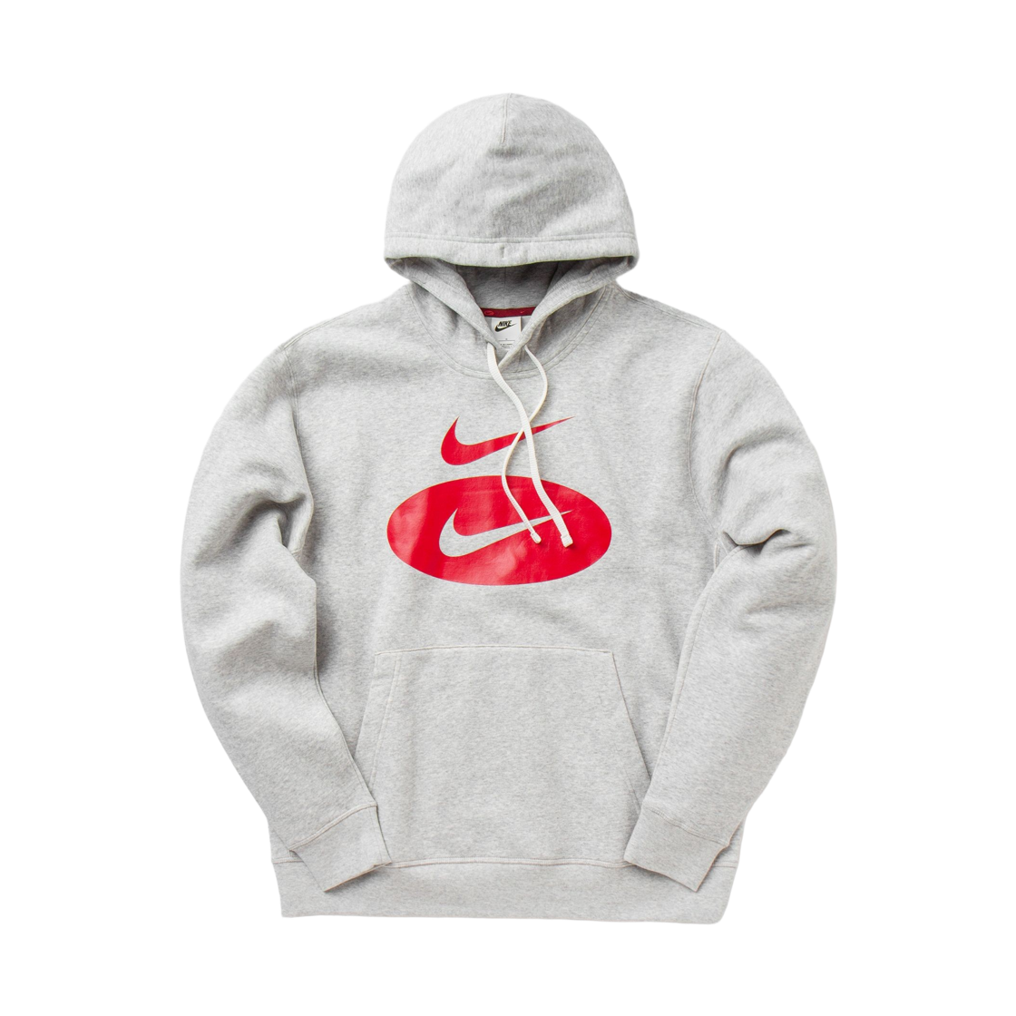 DM5458-050 Nike NSW Swoosh League Fleece Pullover Hoodie Grey Heather - US/EU