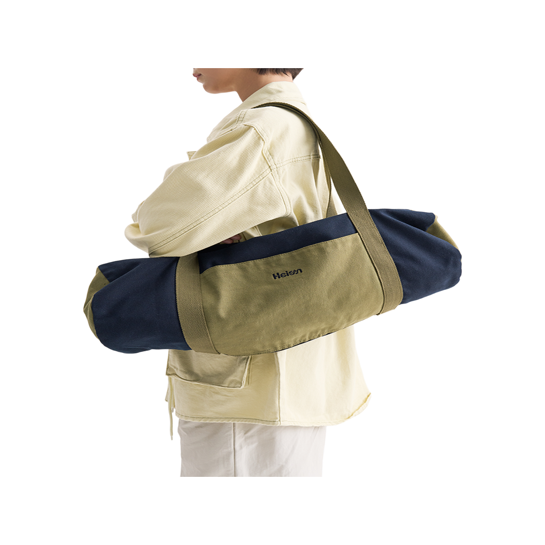 하이산 코튼 더플백  카키 (L)(Heisan Cotton Duffle Bag - Khaki (L)) - 5