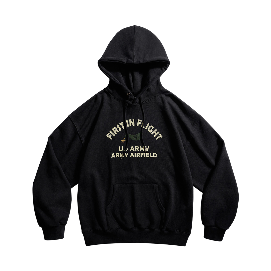 JUHD4586_Black_291 PERSTEP Airfield Heavy Weight Hoodie Black JUHD4586