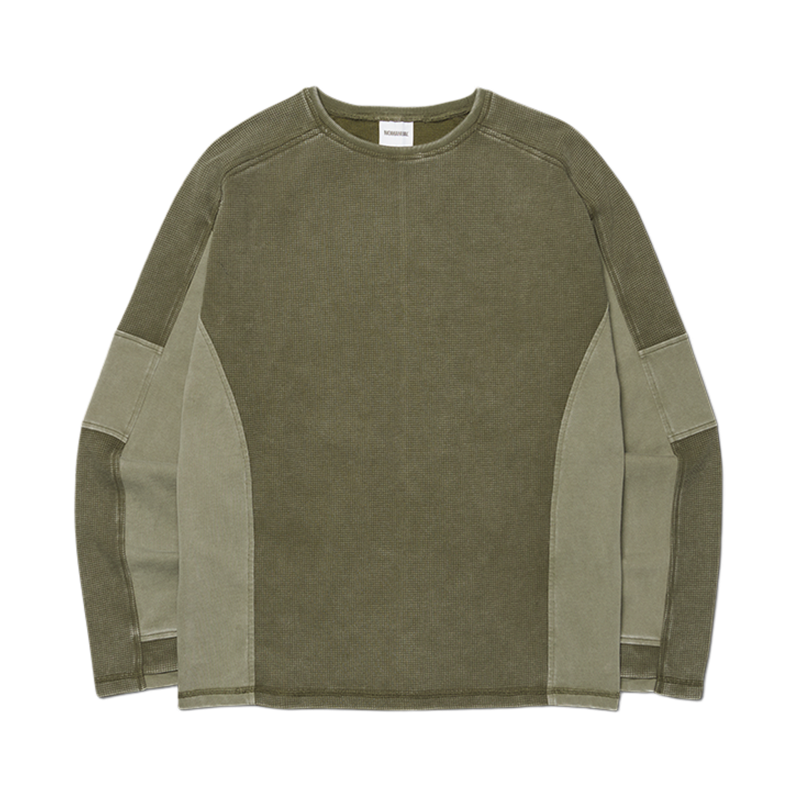 NMWF62LS10KHA NOMANUAL Trace Waffle Long Sleeve Tee Khaki