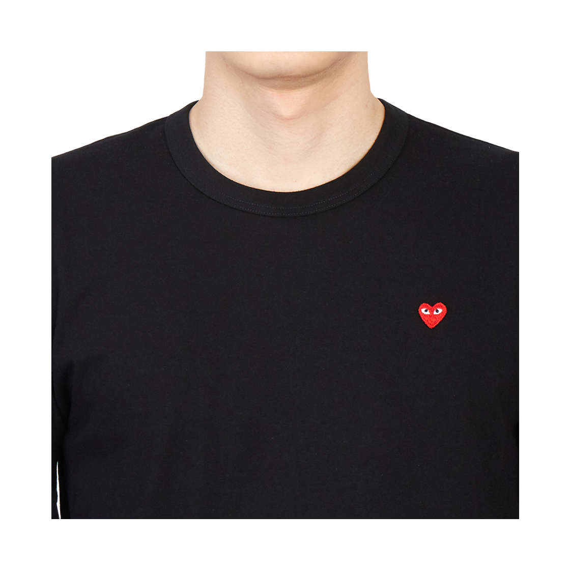 [17% 쿠폰] 플레이 꼼데가르송 스몰 레드 하트 롱슬리브 블랙([17% 쿠폰] Play Comme des Garcons Small Red Heart Long Sleeve Black) - 6