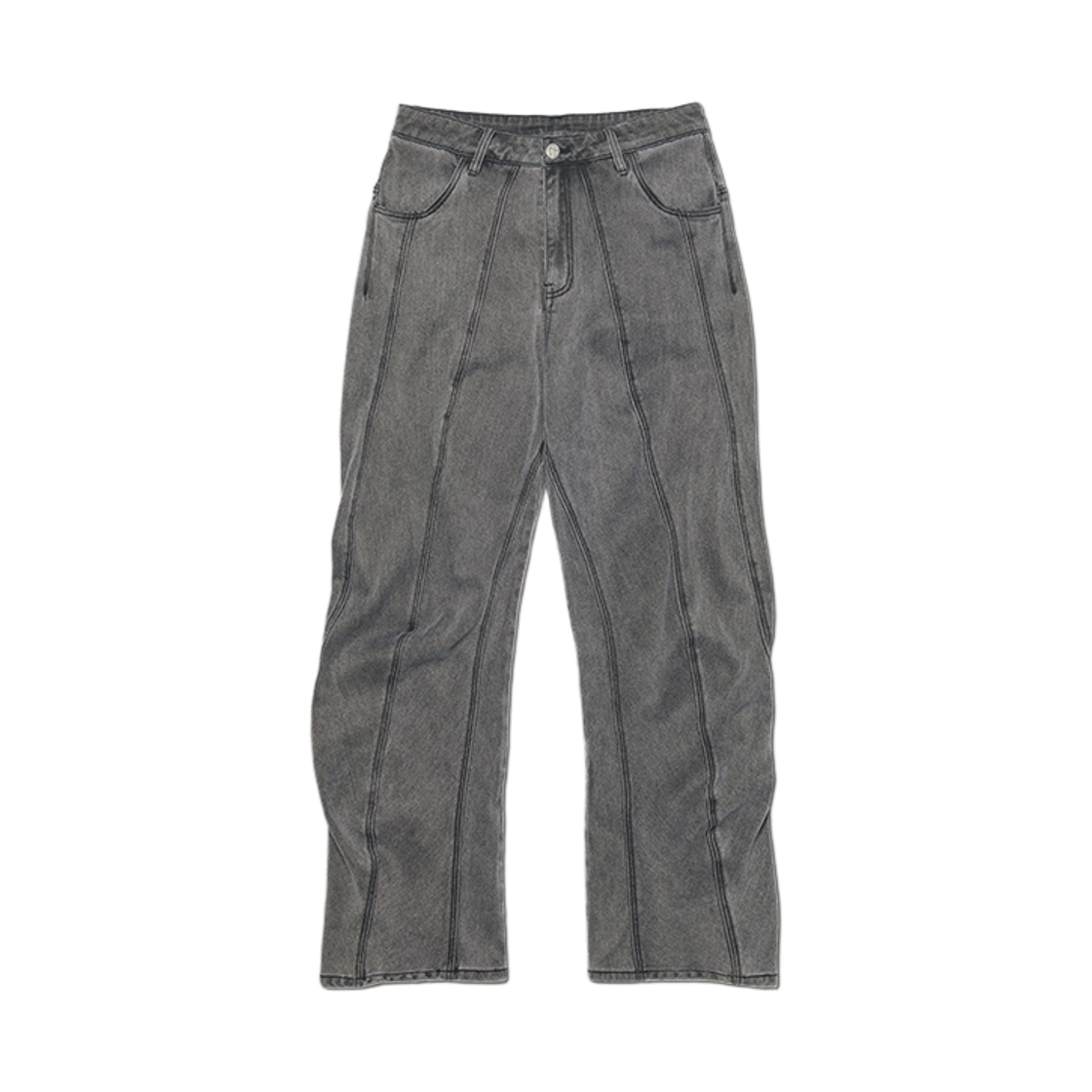 NMWF62DP07WGY NOMANUAL Twisted Denim Pants Washed Gray
