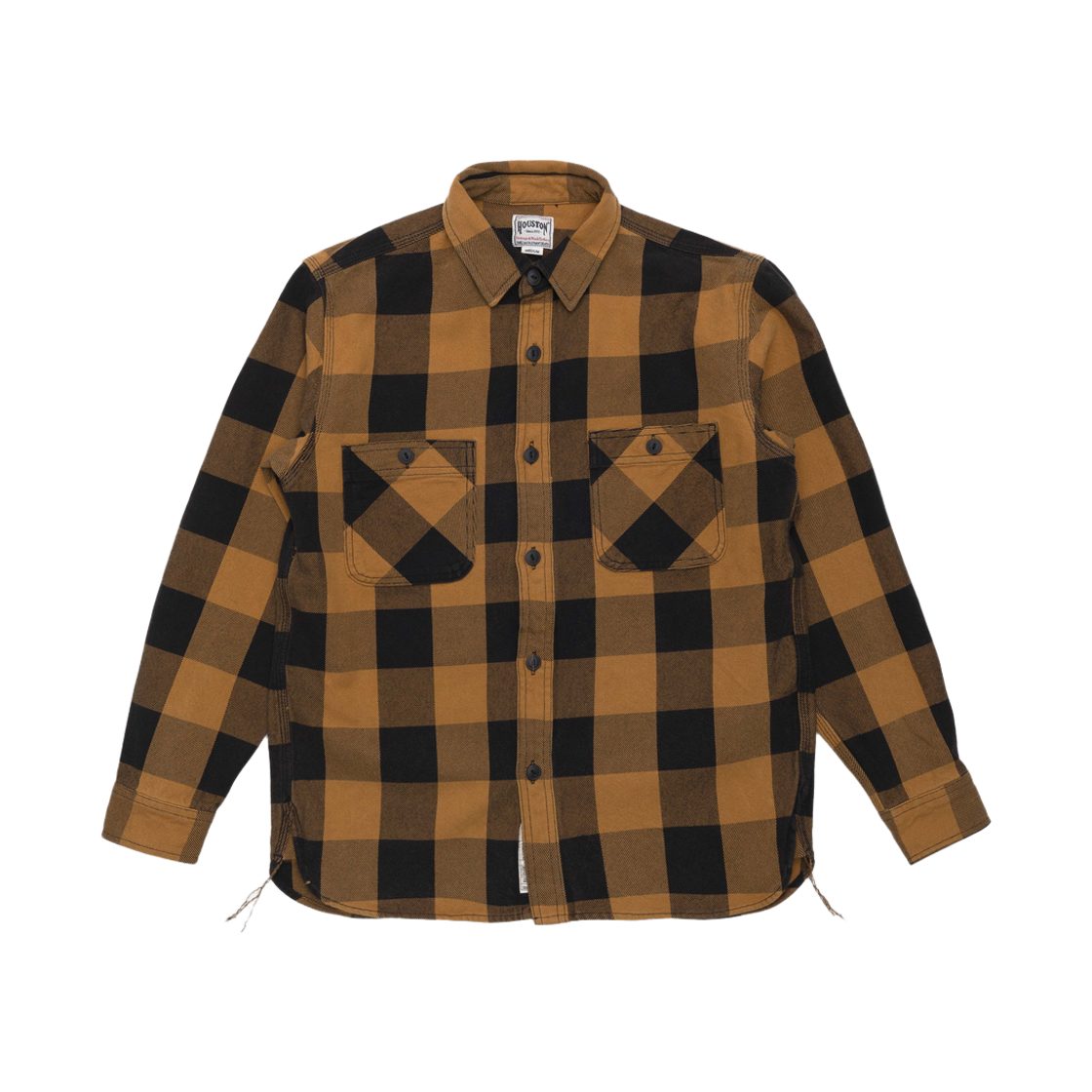 41362VWBR Houston Japan Vintage Block Check Viyella Shirt Brown 41362VW