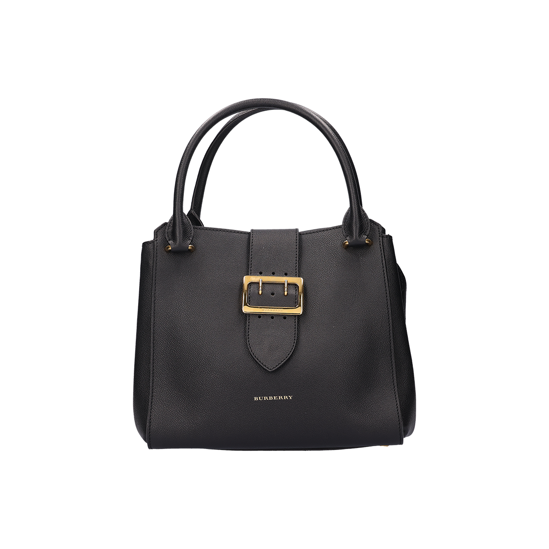 ITA235BL2BAV Burberry Soft Grain Buckle Tote Bag Leather Black