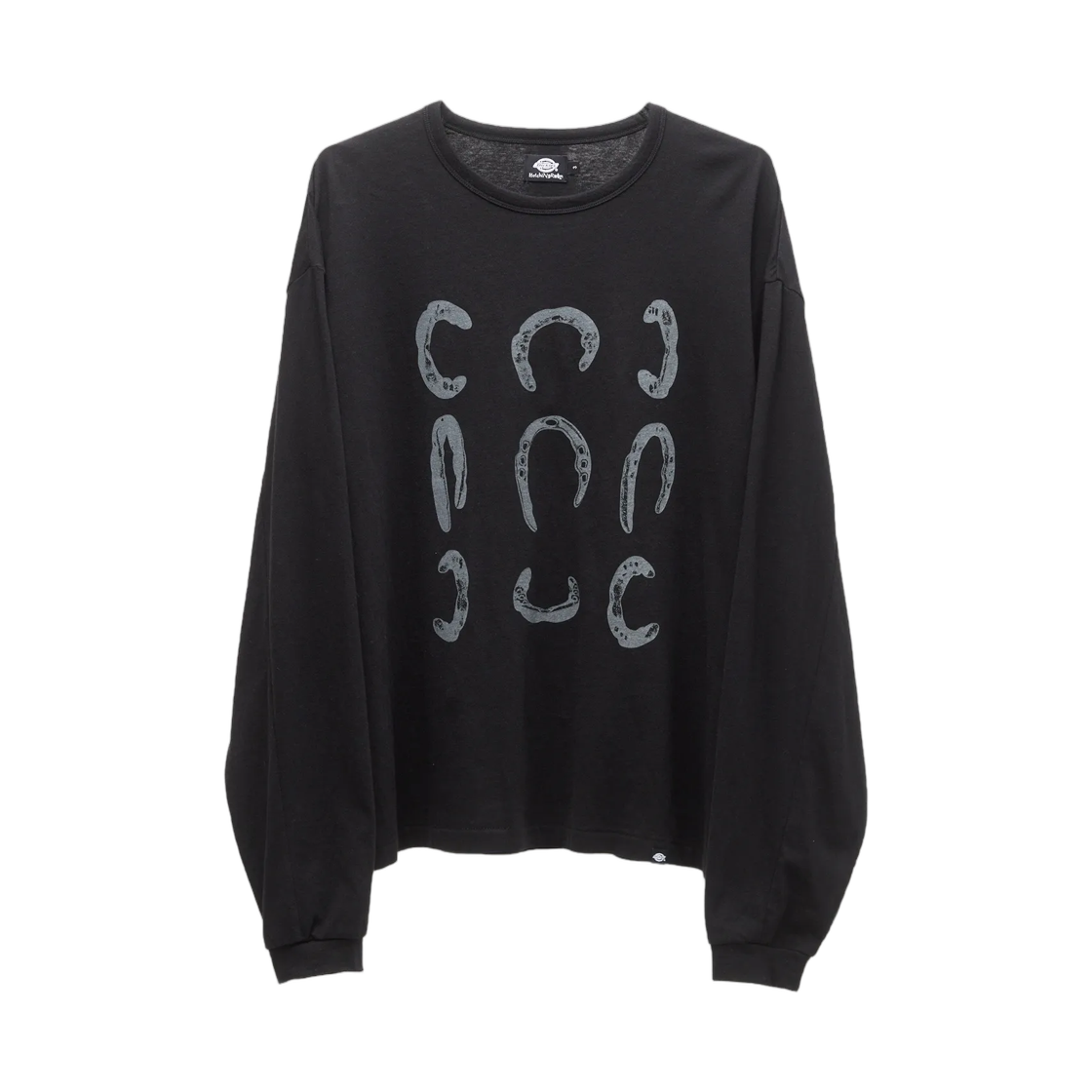 해칭룸 x 디키즈 빈티지 홀스슈 티셔츠 블랙(Hatchingroom x Dickies VTG Horseshoe T-Shirt Black)