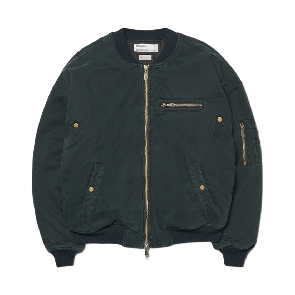 노매뉴얼 워시드 빈티지 MA-1 자켓 블랙(NOMANUAL Washed Vintage MA-1 Jacket Black)
