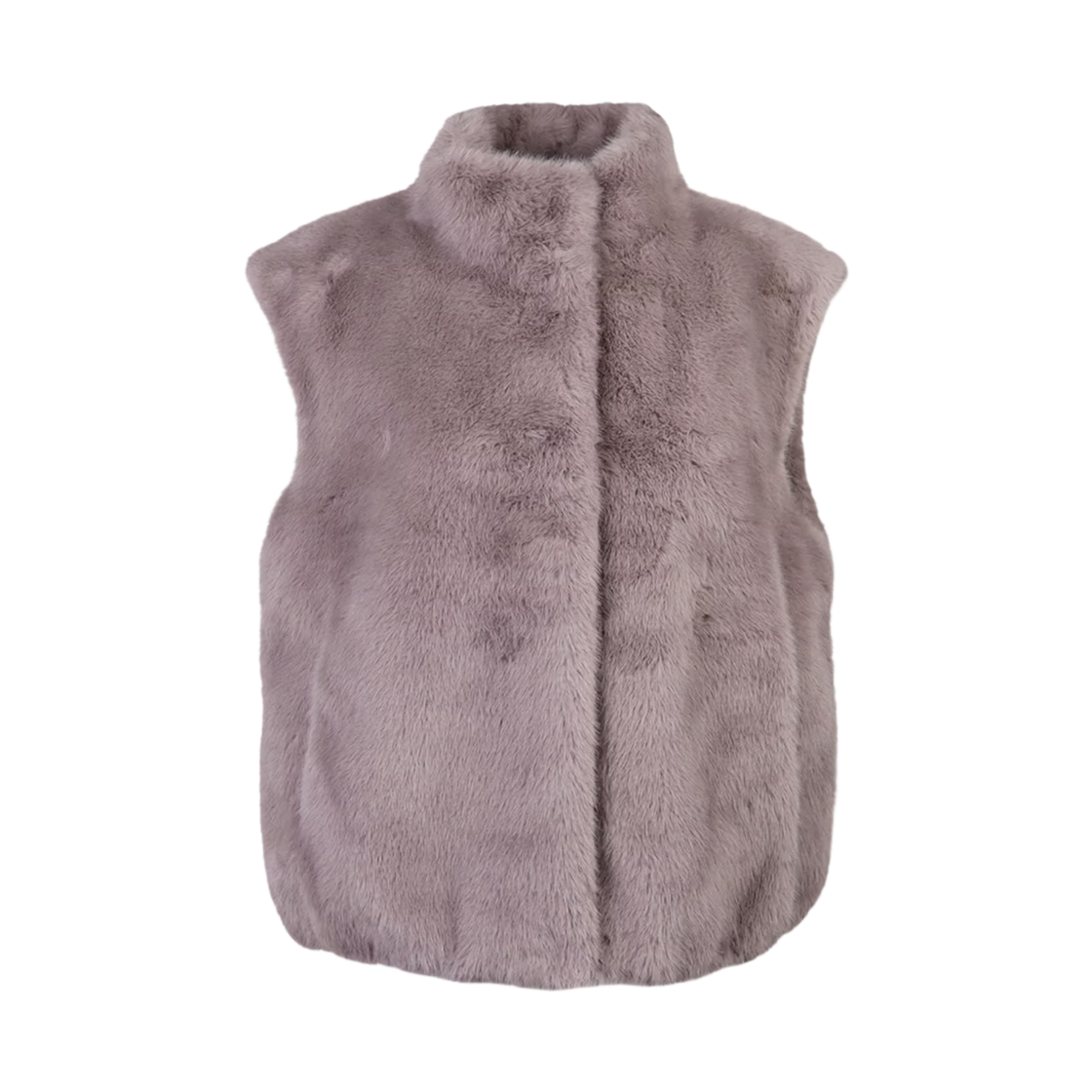 (W) 에르노 포우 밍크 퍼 리조트 베스트 라이트 릴라((W) Herno Resort Vest in Faux Mink Fur Light Lilla)