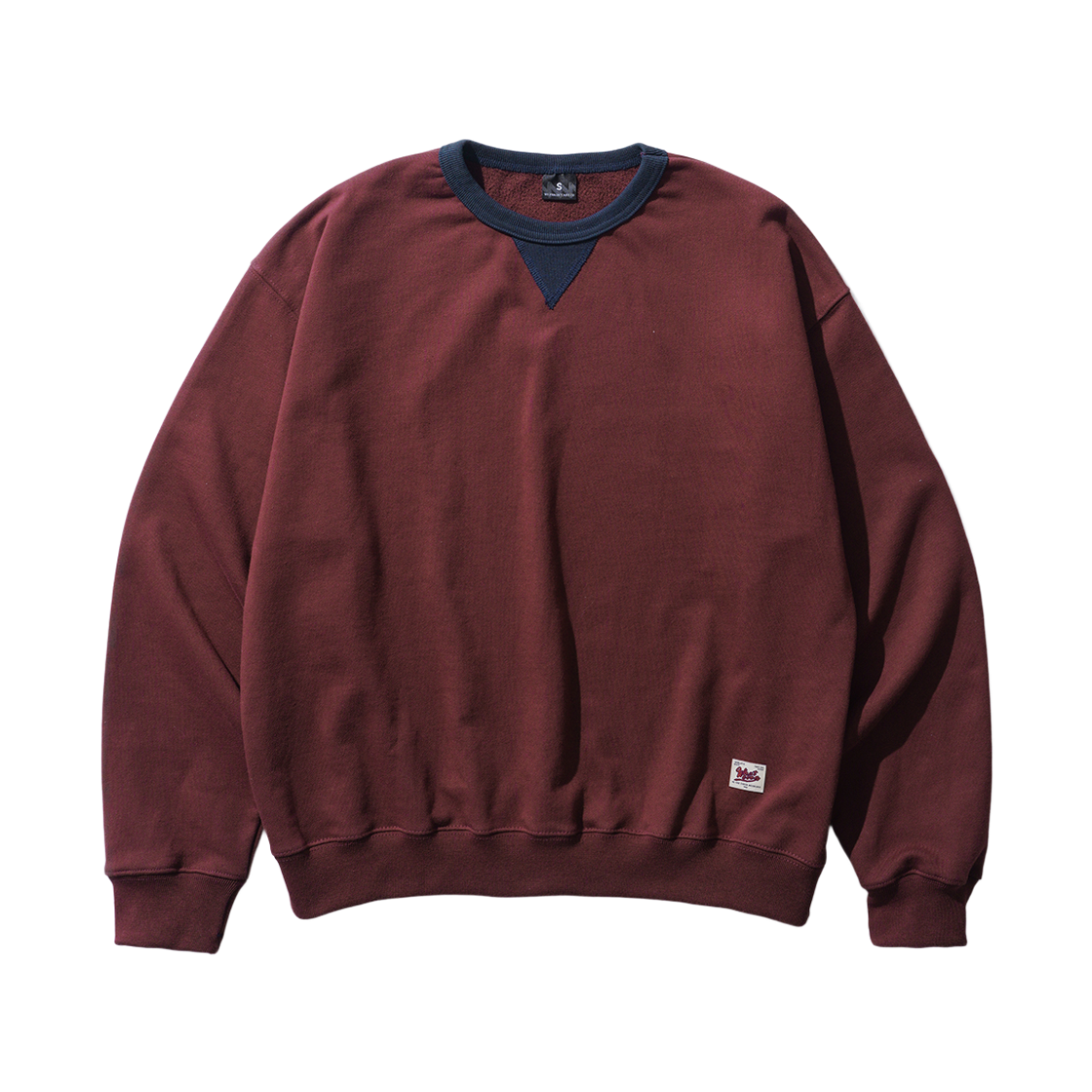 MMMT7856_burgundy_29 WV PROJECT Retro Crewneck Sweatshirt Burgundy MMMT7856