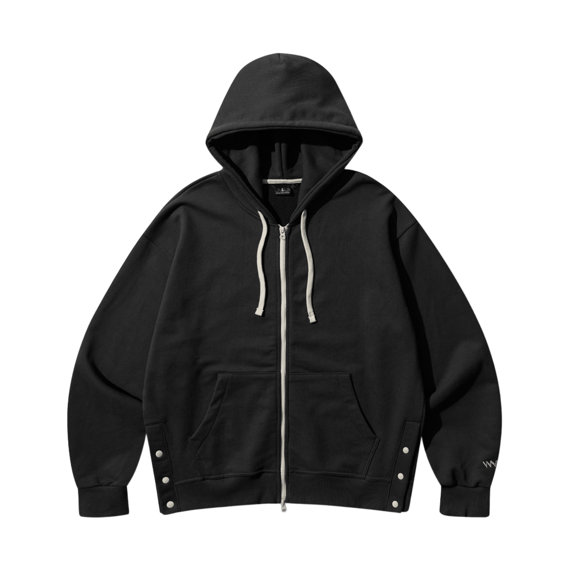 JJHD7844_black_29 WV PROJECT Snap Point Hood Zipup Black JJHD7844