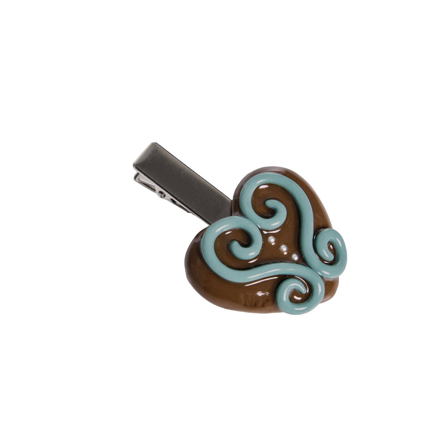26FWJHAODBBRFF Nff Odette Big Heart  Hairpin Brown