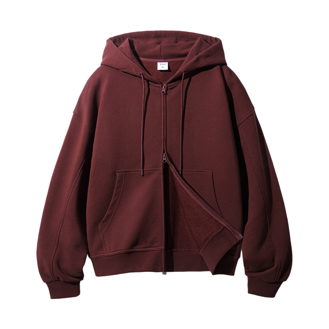 KJHD2523_burgundy_29 JEMUT Heaven Twoway Terry Hood Zip Up Burgundy KJHD2523