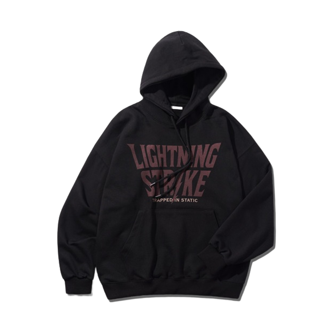 JUHD6896_black_29 EZKATON Static Edge  Heavy Cotton Hoodie Black JUHD6896