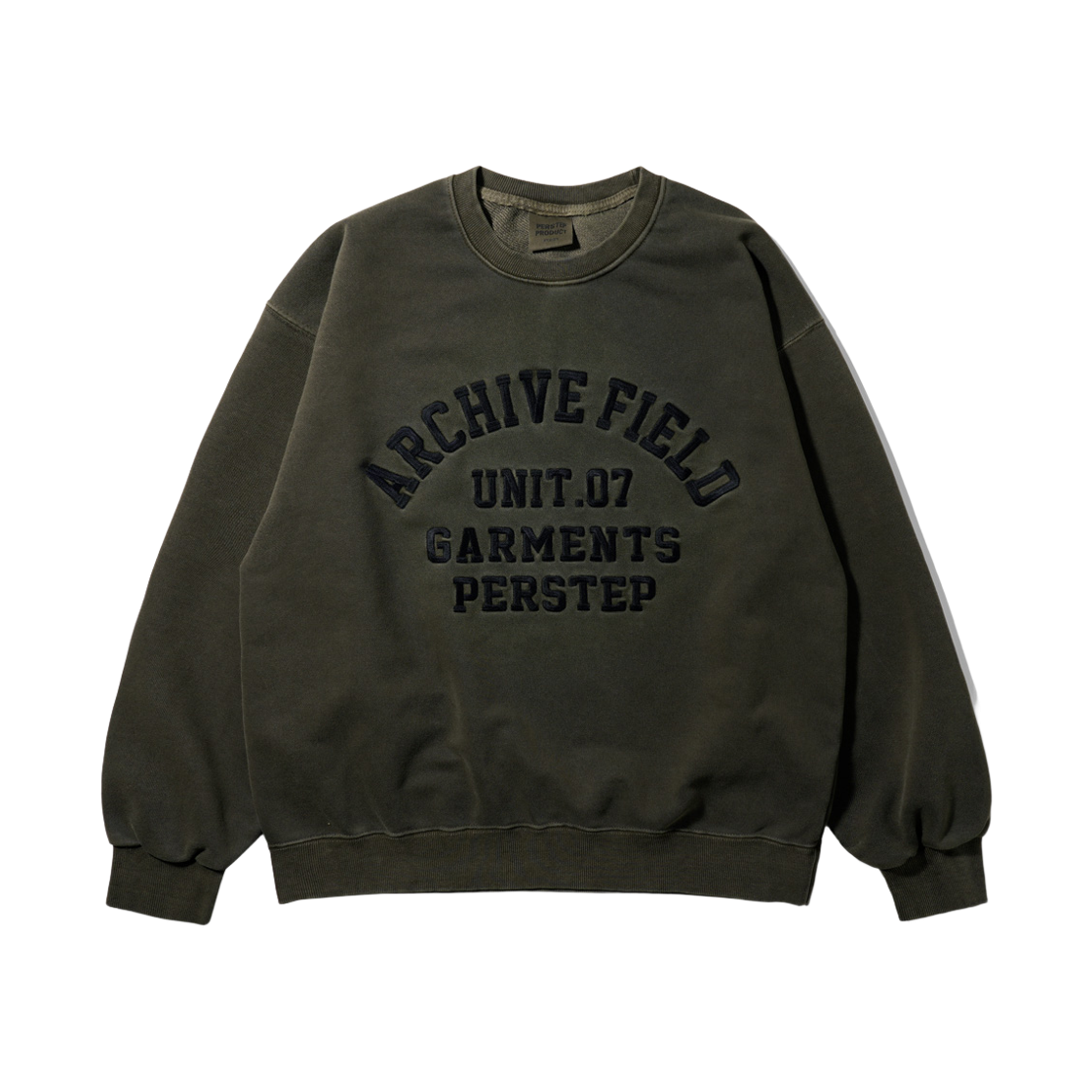 JUMT4719_mosgreen_29 PERSTEP Ridge Work Pigmnet Sweatshirt Mosgreen JUMT4719