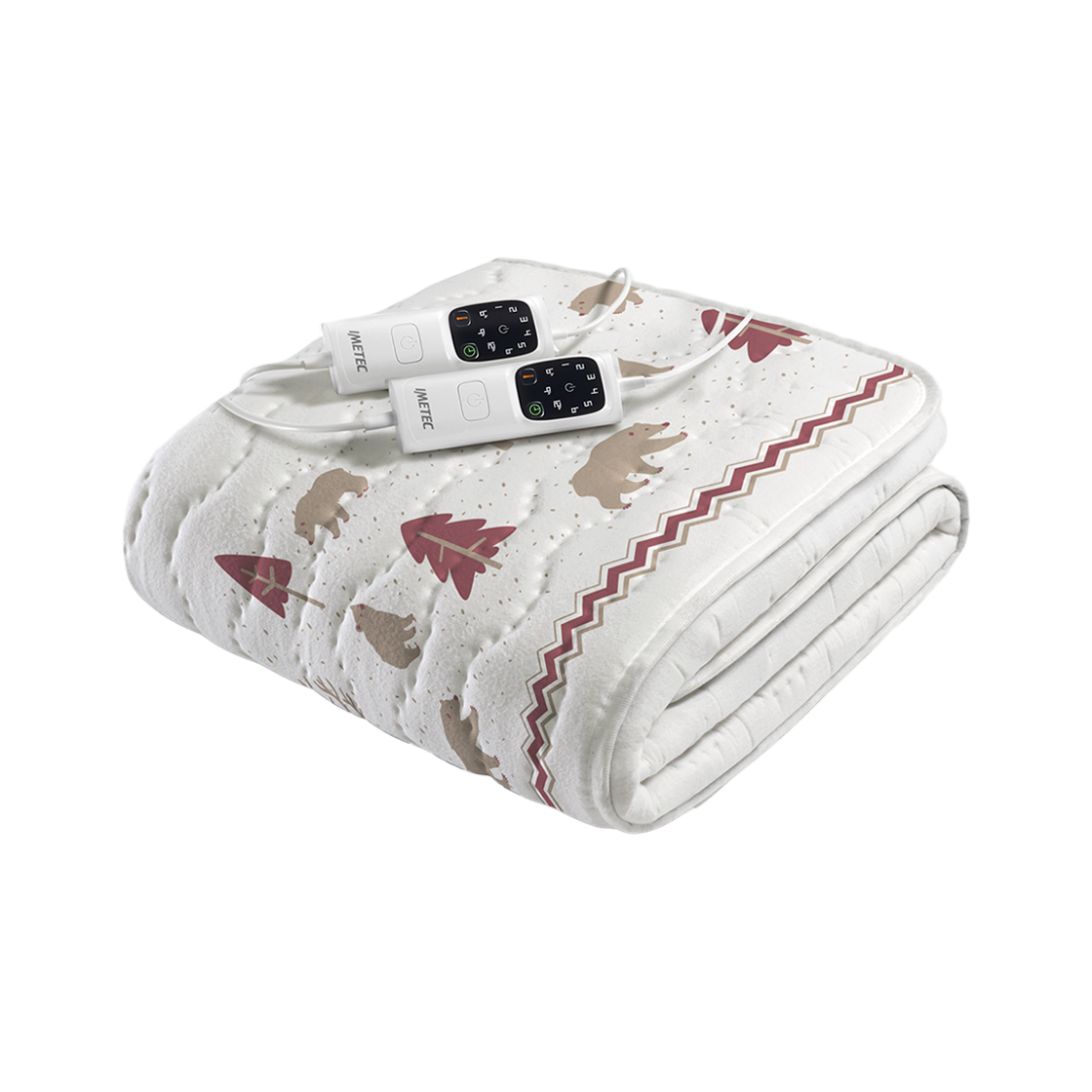 이메텍 프리미엄 순면 전기요 더블 IMD-016A (적색곰)(IMETEC Premium Cotton Electric Blanket Double IMD-016A (Red Bear))
