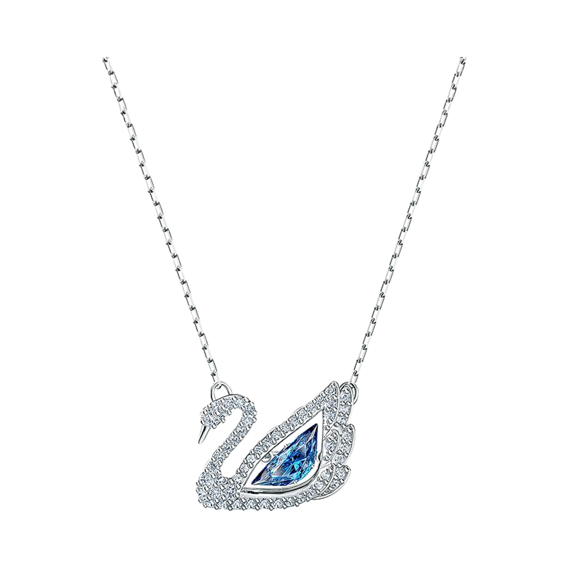 SW5533397 [20% 쿠폰] (쇼핑백 포함) (W) Swarovski Dancing Swan Necklace Blue Rhodium Plated