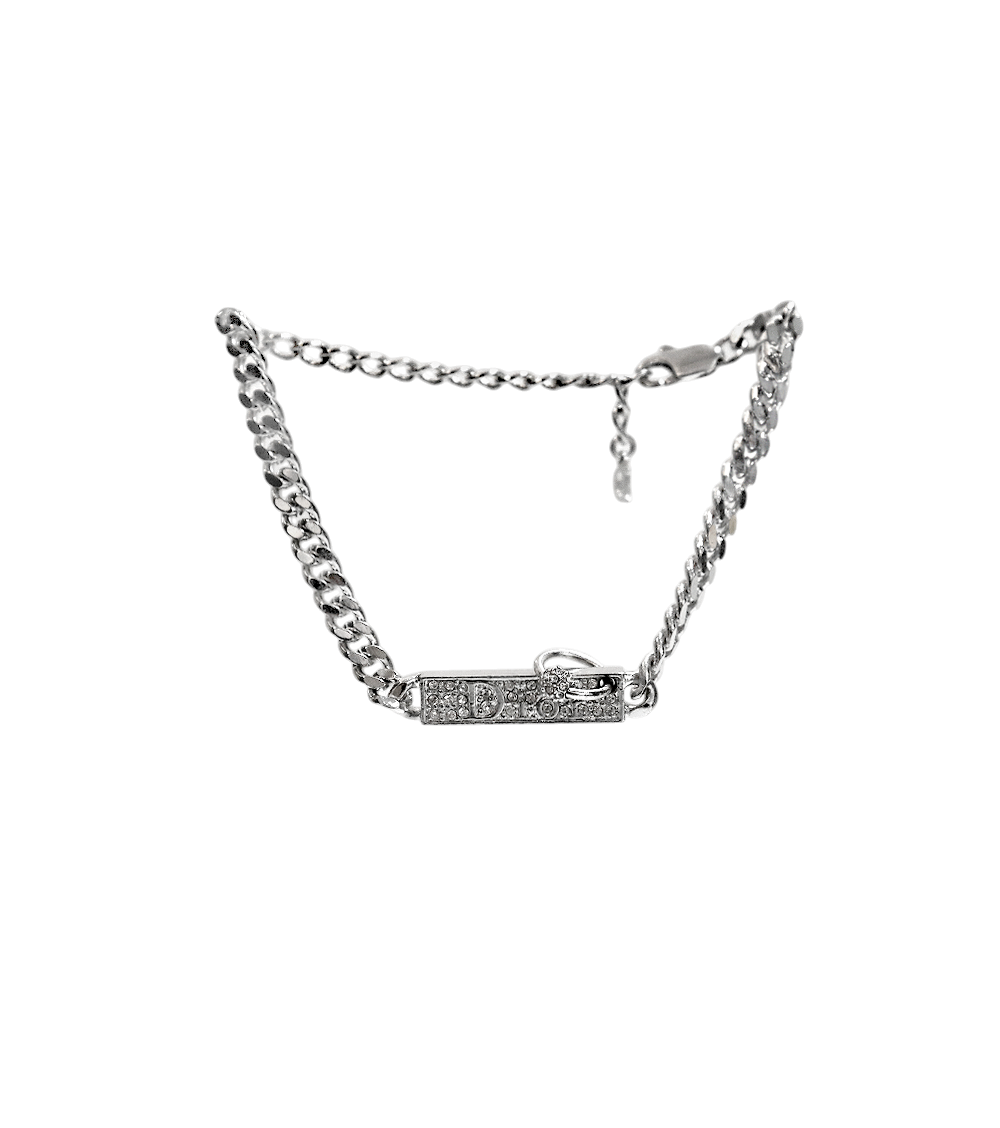 IT7AQL4ANI5C Dior Cubic Plate Silver Bracelet