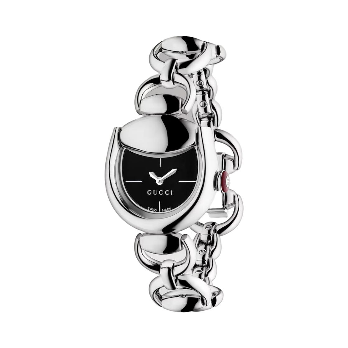 YA168501 [20% 쿠폰] (W) Gucci Horse bit Quartz 27x23mm Stainless Steel Black