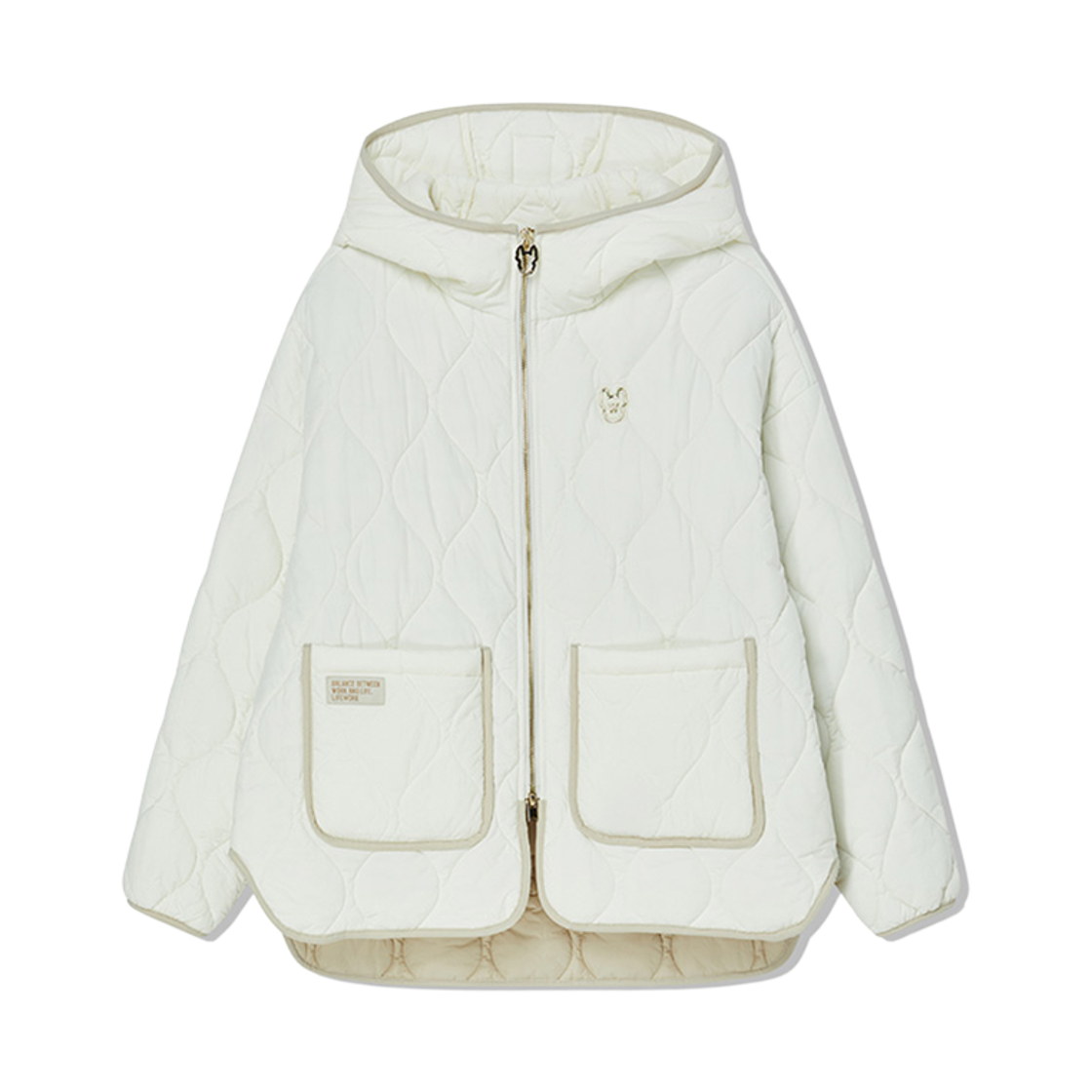 LW244JP760 Lifework Wave Quilted High-Neck Hooded Jumper_LW244JP760