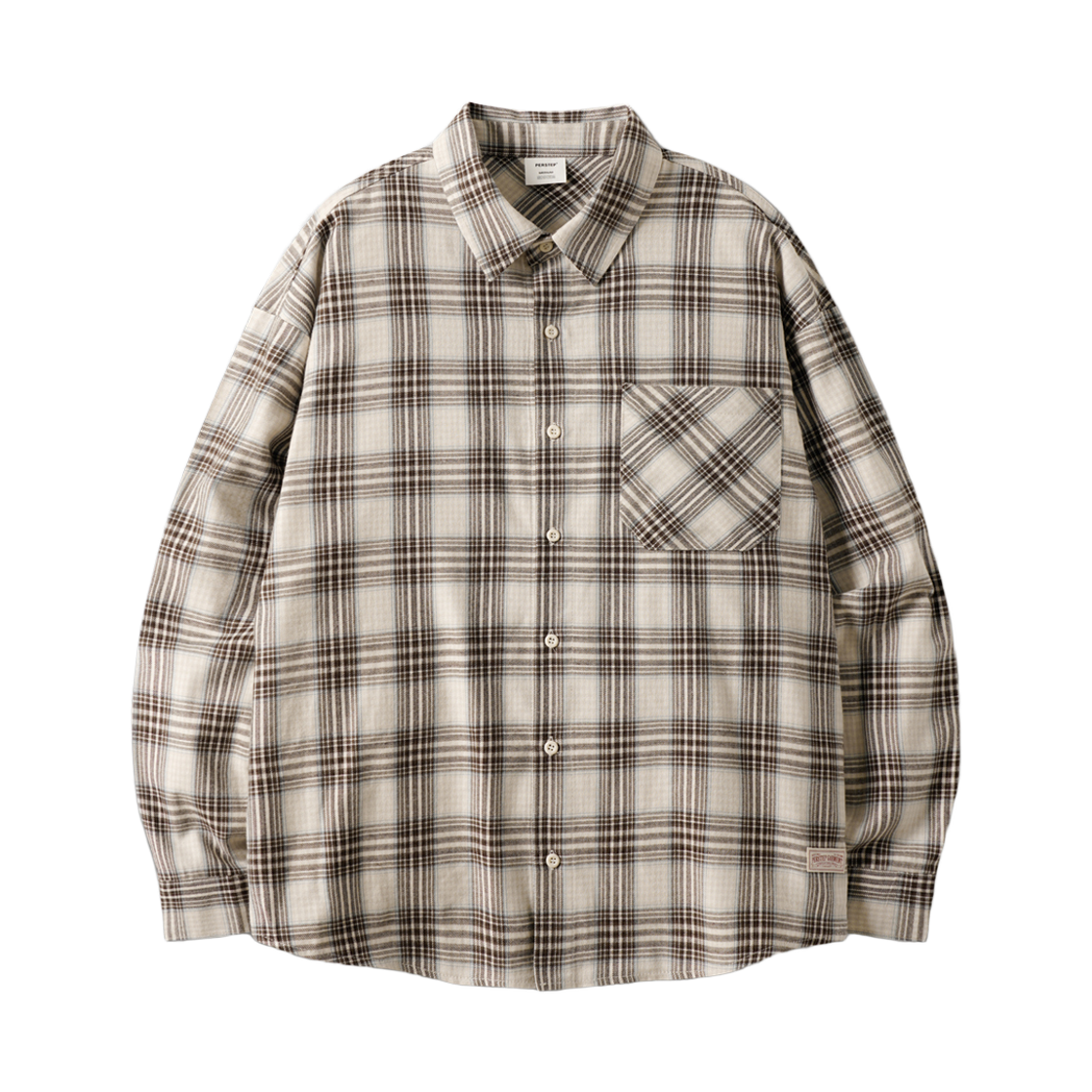 JILS4744_beige_29 PERSTEP Local Cross Check Shirt Beige JILS4744