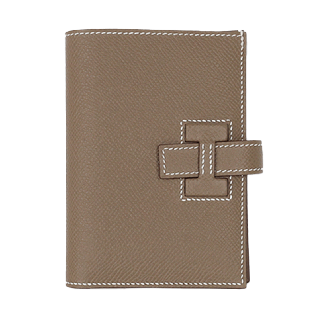 ITINFEEJE692 Hermes New H Passant Compact Wallet Etoupe