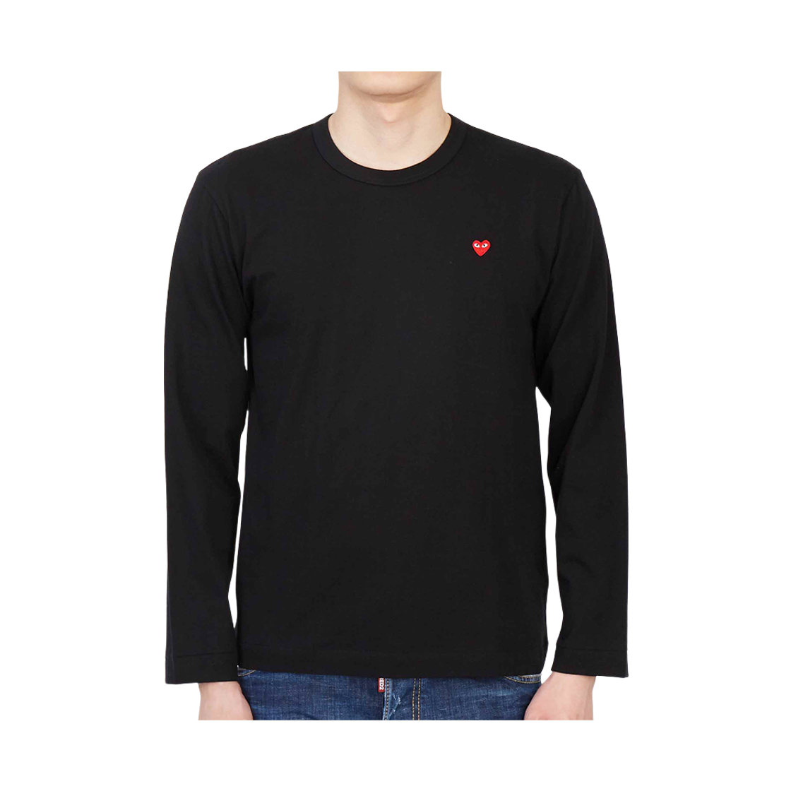 [17% 쿠폰] 플레이 꼼데가르송 스몰 레드 하트 롱슬리브 블랙([17% 쿠폰] Play Comme des Garcons Small Red Heart Long Sleeve Black) - 2
