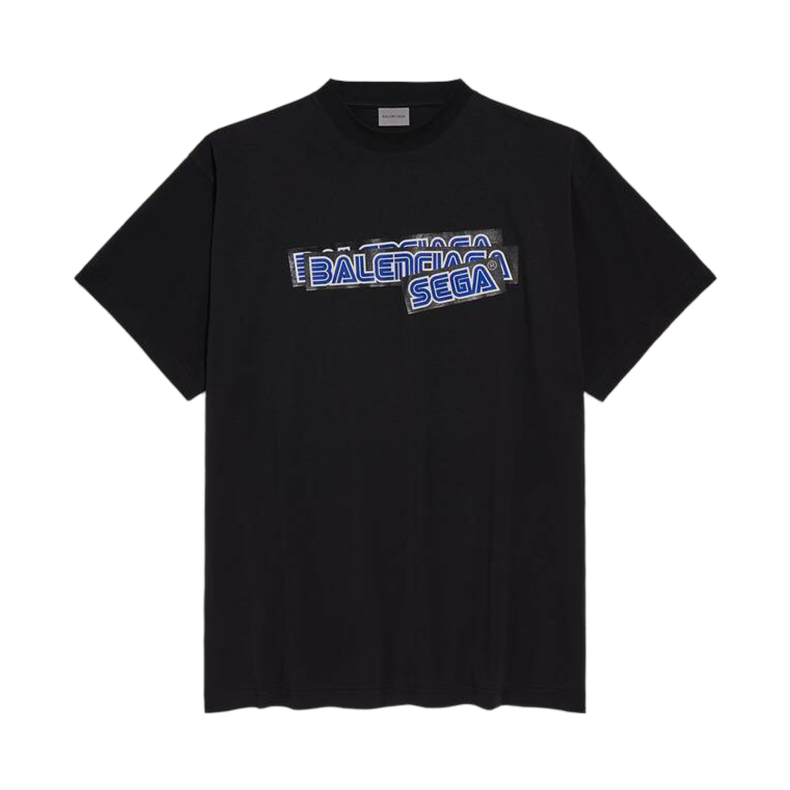 850345TVVQ41000 Balenciaga x Sega Oversized T-Shirt Black
