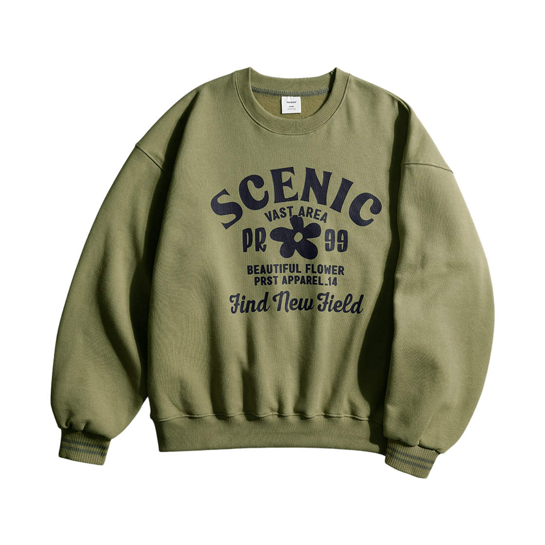 JUMT4611_Olive_29 PERSTEP Scenic Sweat Shirt Olive JUMT4611