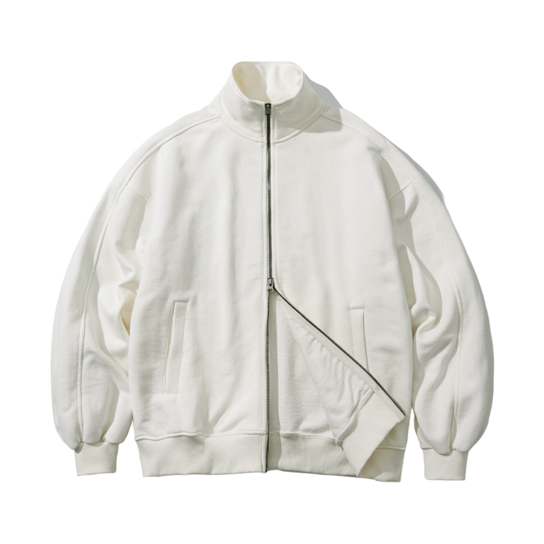 SJOT1391_ivory_29 FP142 Flow meteor heavy high neck sweat pull zip-up ivory SJOT1391