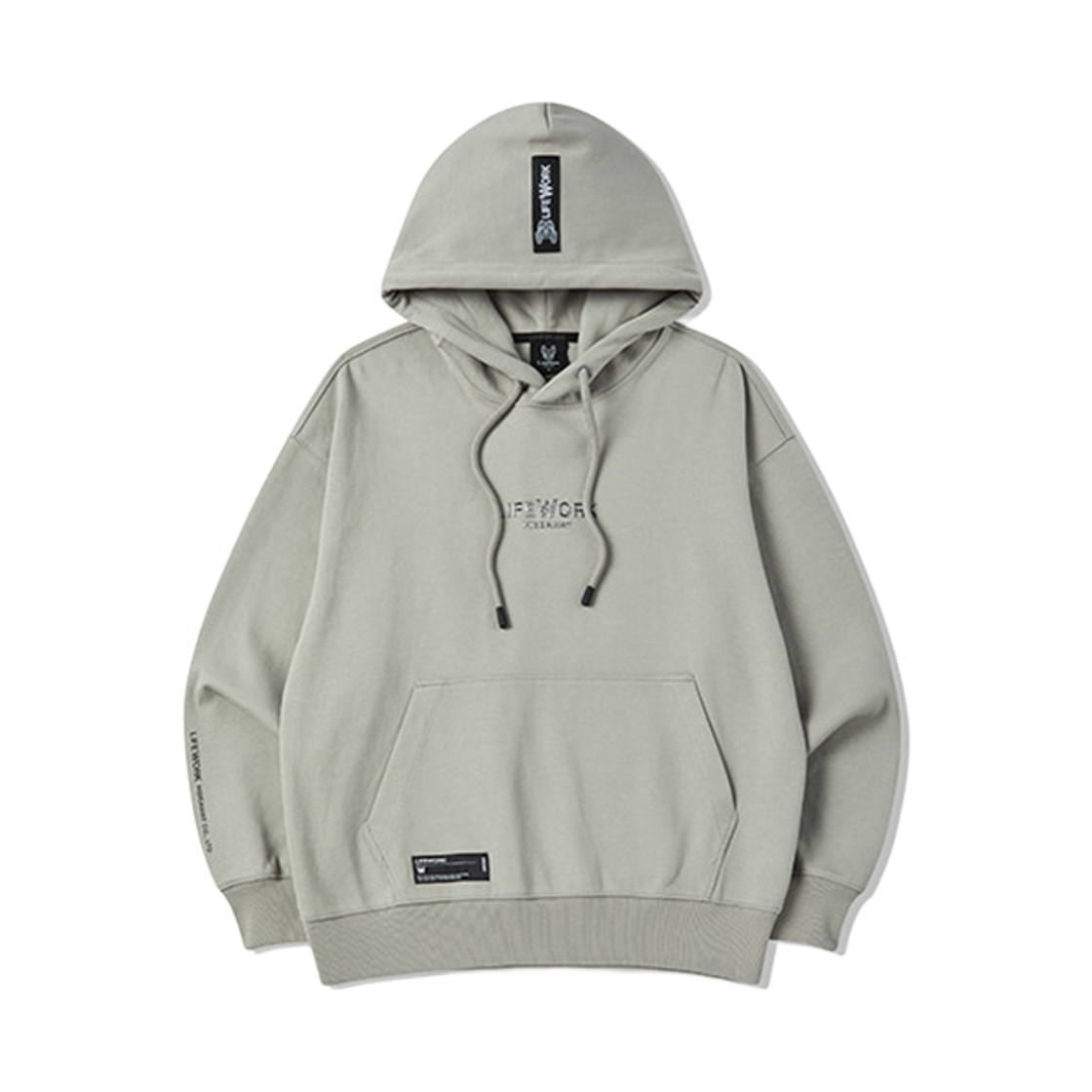 LW243HD320 Lifework Double-Sided High-Frequency Oversized Hoodie T-Shirt_LW243HD320