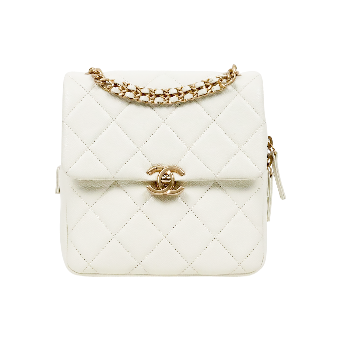 IT7PMCSP4CS3 Chanel Ivory Caviar Melody Backpack