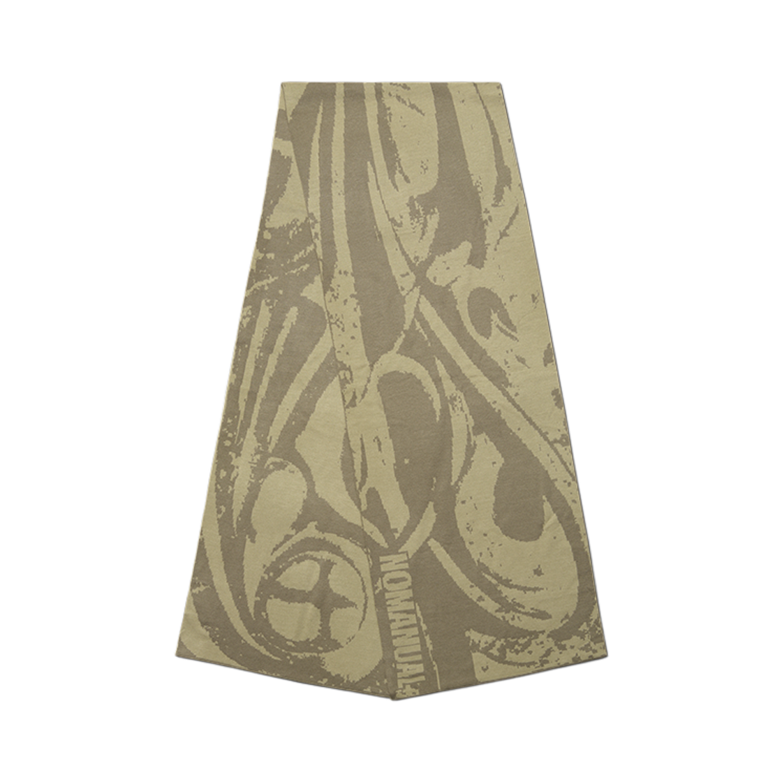 노매뉴얼 S.T 자카드 머플러 카키(NOMANUAL S.T Jacquard Muffler Khaki)