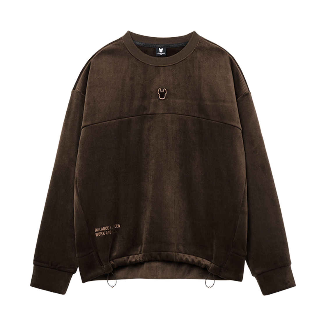 LW254MT846 Lifework Velour Radon Corduroy Sweatshirt_LW254MT846