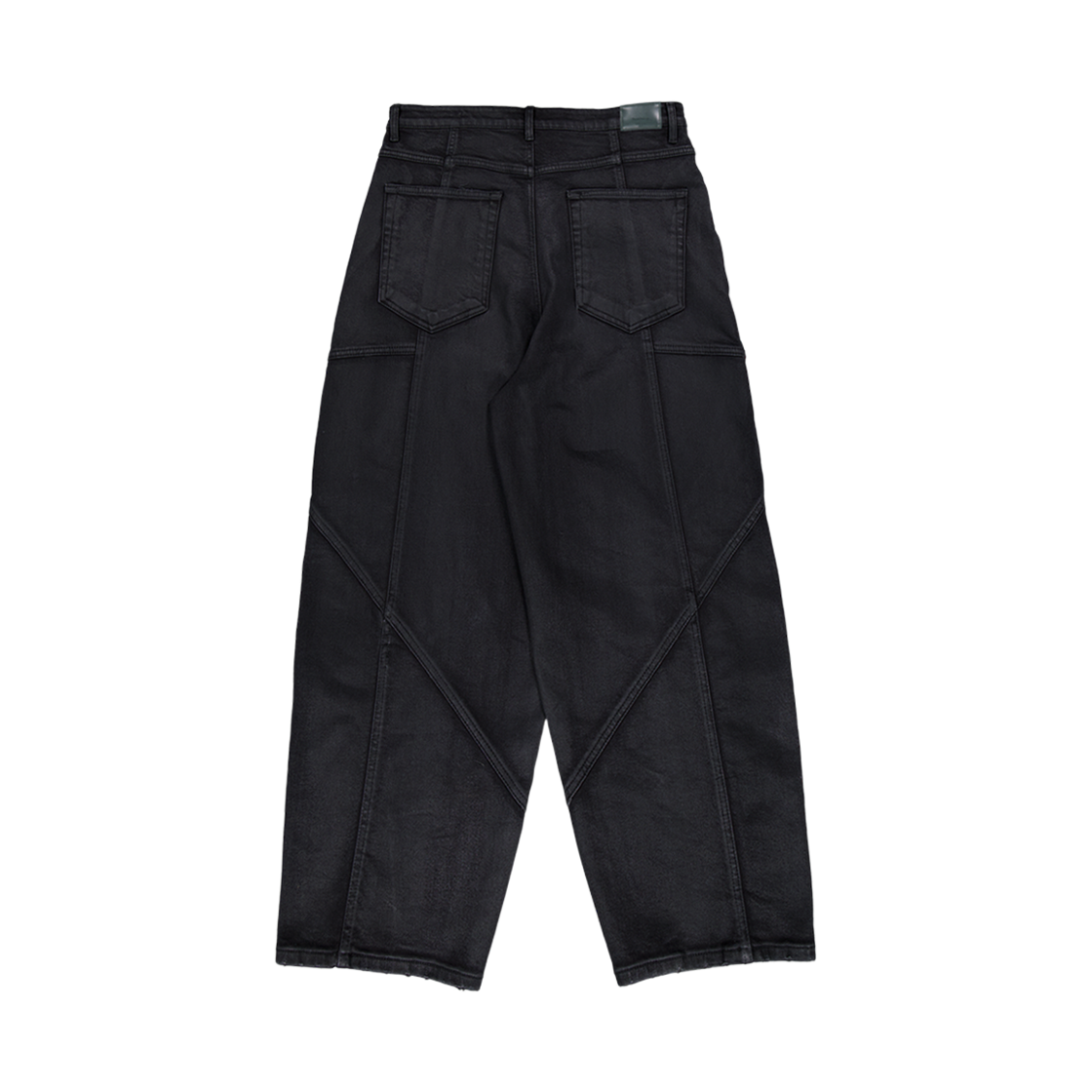 언더마이카 크로스 패널 코티드 배기 진 카본 블랙(Undermycar Cross Panel Coated Baggy Jeans Carbon Black) - 3