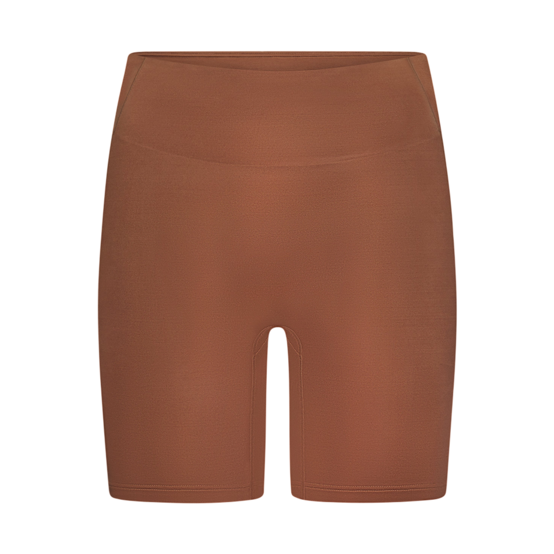 IR8689-263 (W) NikeSKIMS Satin Shine Bonded Waist 7" Biker Short Carob Brown