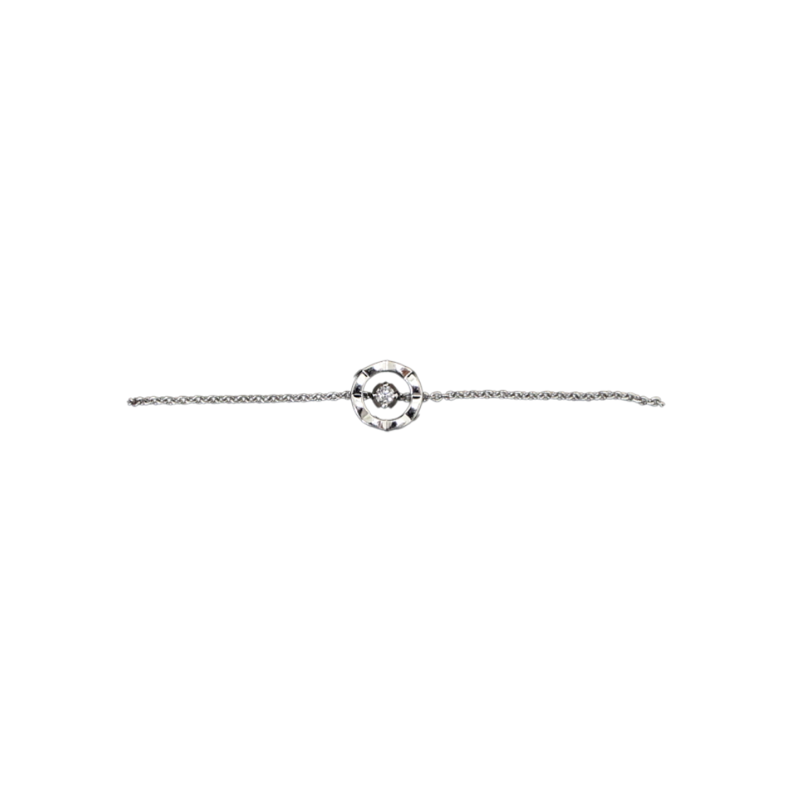 IT7Q8VAR9APO Chanel 18K White Gold 0.03 Carat 1P Diamond Quilted Coco Crush Women Bracelet