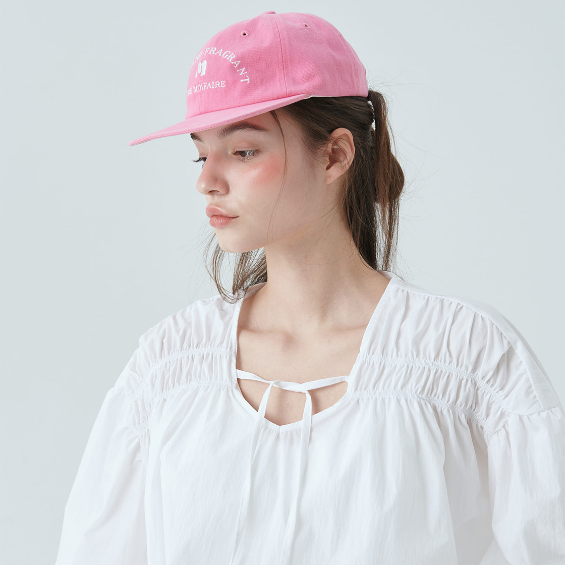 모이페어 로고 볼 캡 핑크(MOIFAIRE Logo Ball Cap Pink) - 2