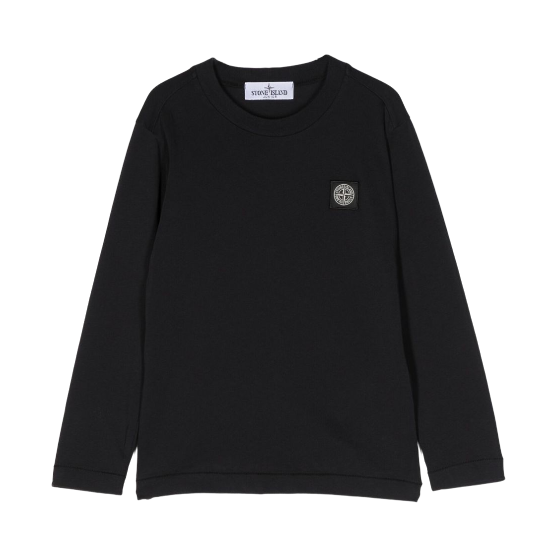 791620447-V0020 (Kids) Stone Island 20447 Garment Dyed Cotton Jersey Long Sleeve T-Shirt Navy Blue - 23FW