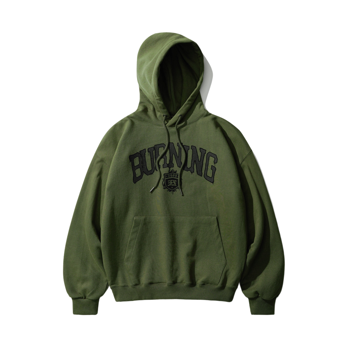 KMHD6759_Khaki_29 EZKATON Burning Heavy Cotton Hoodie Khaki KMHD6759