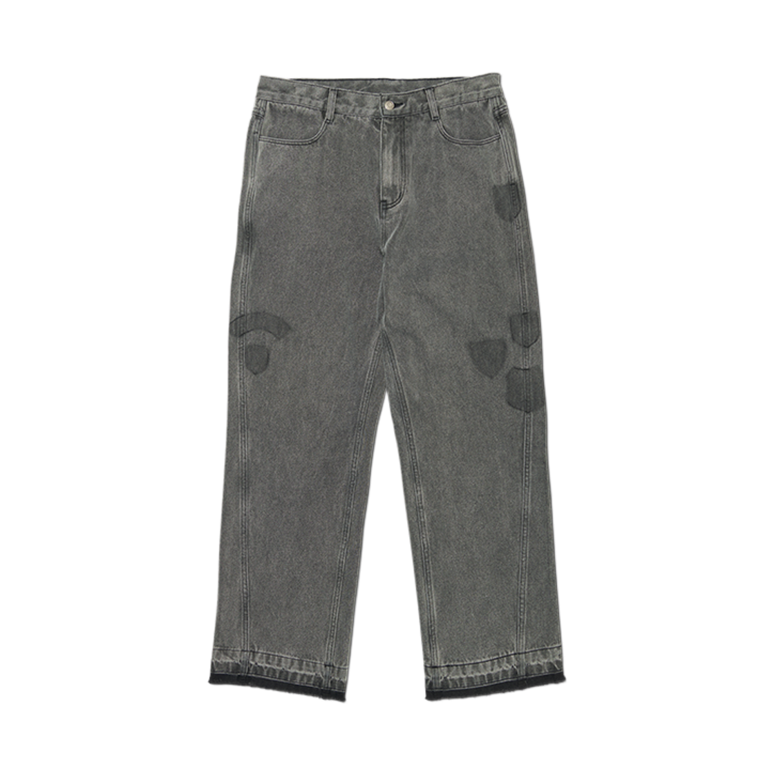 NMWF62DP05WGY NOMANUAL Emblem Patched Denim Pants Washed Gray