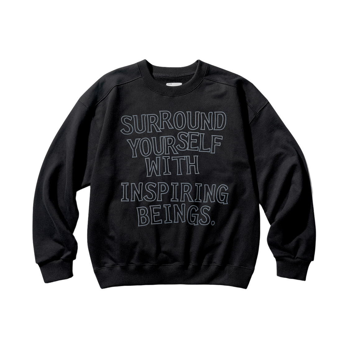 KMMT6859_Black_29 EZKATON Comment Heavy Cotton Sweatshirts Black KMMT6859
