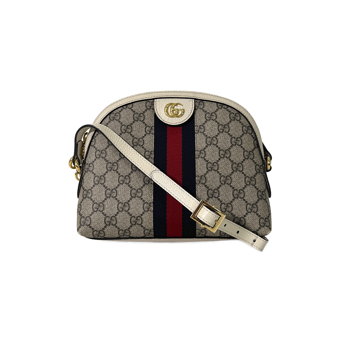 IT4N2IP9BQ6I Gucci Ophidia GG Supreme Small Shoulder Bag Beige Ebony