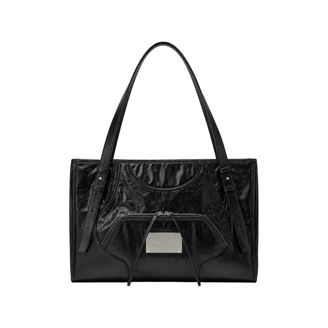 - Matin Kim 2 Way Strap Square Bag Black