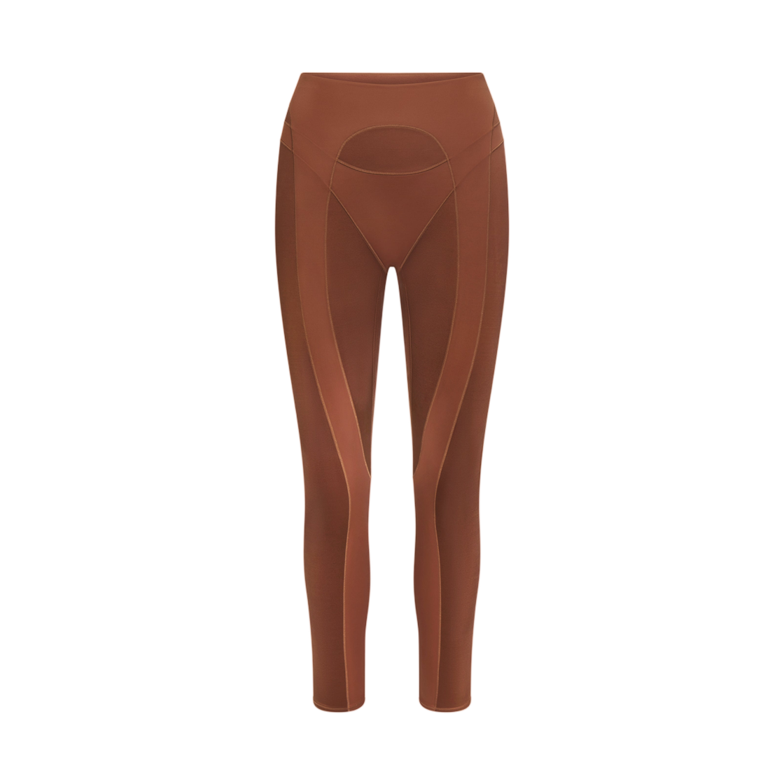 IV6690-263 (W) NikeSKIMS Satin Shine Paneled 26” Legging Carob Brown
